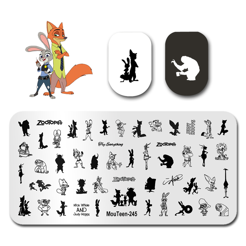 Nail Art Zootopia - MouTeen-245 Disney ZooTopia Nick Wilde Shadow