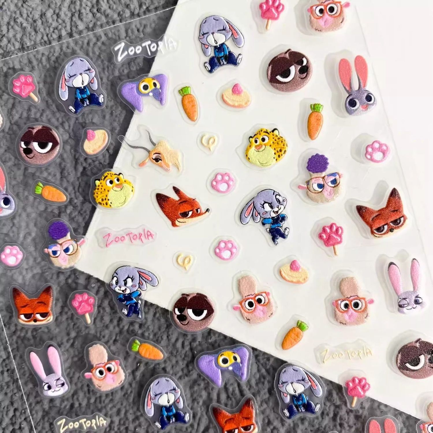 5D 3D Relief Zootopia Nail Sti - Nail Art Zootopia ulasan dan harga