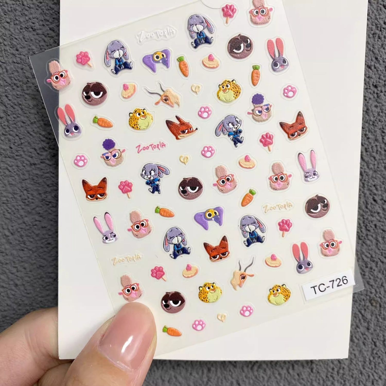 5D 3D Relief Zootopia Officer  - Nail Art Zootopia ulasan dan harga