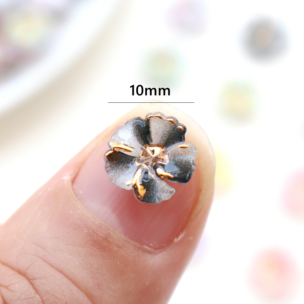 30pcs Mini Resin Flower Caboch - Nail Art Flower ulasan dan harga